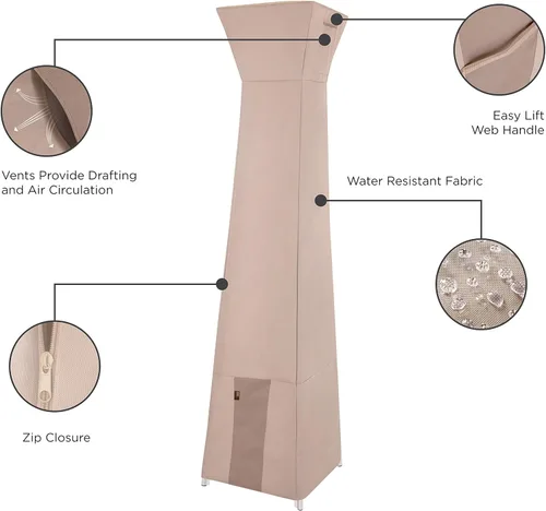 Miniatura 3 de Funda moderna para calentador de patio, impermeable y resistente a la intemperie.