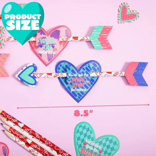 Miniatura 6 de JOYIN - 36 tarjetas de regalo del Día de San Valentín con flecha de Cupido de lápiz, para intercambio de San Valentín y premios de fiesta