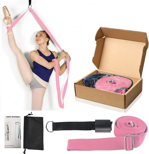 Miniatura 10 de Estirador de piernas, flexibilidad de puerta y correa para estirar las piernas, ideal para ballet, baile de animadoras, gimnasia o cualquier