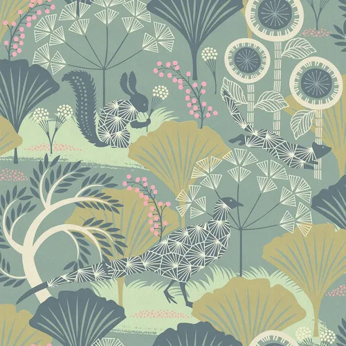 Livebor Papel tapiz floral verde para despegar y pegar, papel de contacto floral vintage de 17.7 x 196.8 pulgadas, papel de pared decorativo