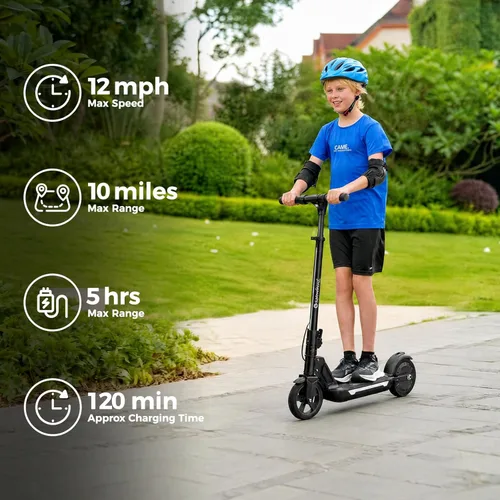 Miniatura 2 de isinwheel Electric Scooter for Kids Ages 6-14, 200W/250W Foldable Kids Electric Scooter with 3 Speeds (5/8/12 Mph), Adjusrable Handerbar, Dual