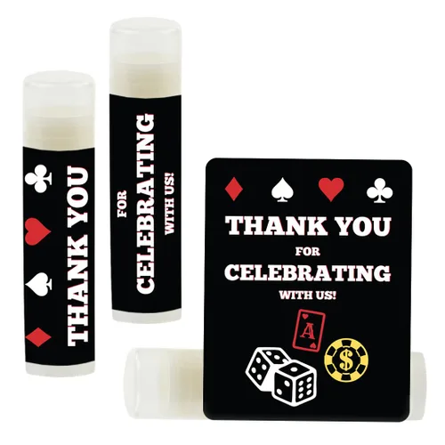 Miniatura 46 de Andaz Press Bálsamo labial para fiesta de cumpleaños, agradecimiento por celebrarnos con nosotros, animales del bosque, zorro y ciervo, paquete