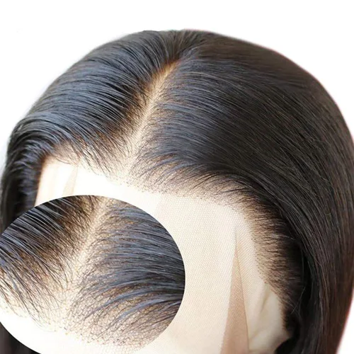 Miniatura 2 de ANDRIA peluca de cabello largo y lacio natural con encaje frontal sin pegamento, cabello sintético y sedoso, peluca con cabello negro de fibra