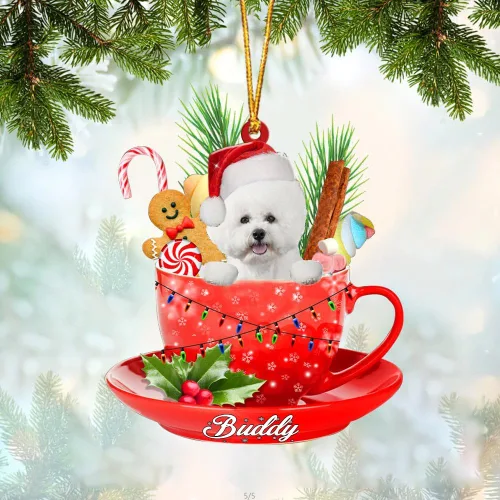 Miniatura 45 de Alaskan Malamute - Adorno acrílico personalizado para perro en taza, adorno de Navidad personalizado para perro 2023, decoración de árbol