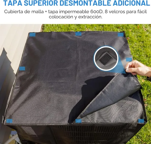 Miniatura 2 de Joiish Fundas de aire acondicionado para exteriores, malla completa con parte superior impermeable desmontable, transpirable y para todas