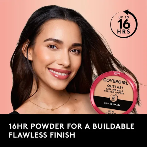 Miniatura 4 de COVERGIRL Outlast Extreme Wear - Polvo prensado natural, 0.38 onzas líquidas, cobertura completa, polvo de acabado, ligero, controla el brillo