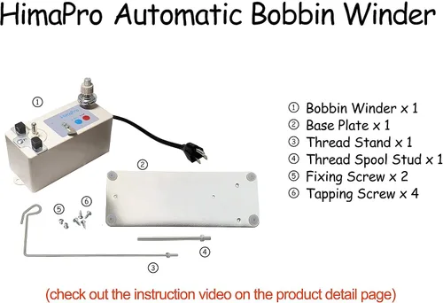 Miniatura 3 de HimaPro Bobinadora Automática para Máquina de Coser Bobinadora Eléctrica - Bobinadora Eléctrica - Ranura Ajustable para Bobina - Experiencia