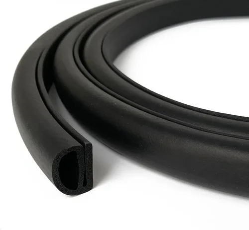 Tira de sello de goma de espuma en forma de E, junta de goma EPDM para automóvil, barco, puerta de garaje, junta de repuesto de puerta de
