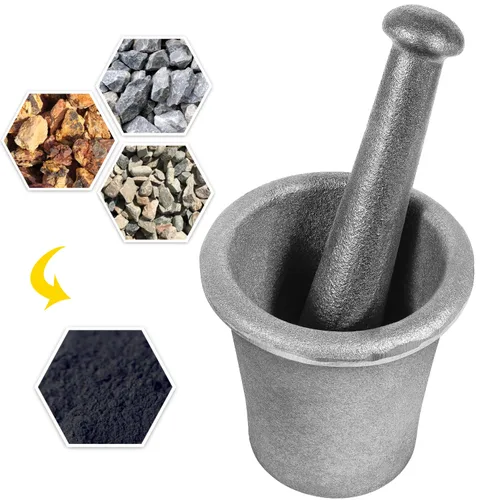Yousme - Juego de herramientas de mortero de mortero trituradora de mineral de roca Pulverizador de minería Ensayo de prospección de minas Oro