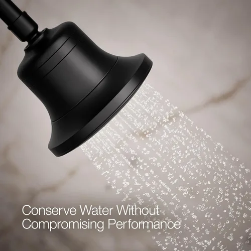 Miniatura 4 de Kohler 33631-G-BL Cinq™ Ducha redonda de función única con filtro, 1.75 gpm, negro mate