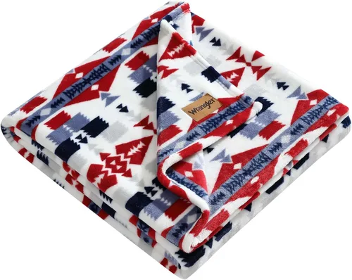 Miniatura 21 de Wrangler - Manta, ropa de cama de felpa suave, decoración occidental para la cama o el sofá (Colt naranja brillante, 50 x 60 pulgadas)