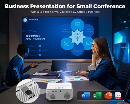 Miniatura 8 de Proyector DBPOWER 4K [Enfoque automático/Corrección de trapecio] con WiFi 5G y Bluetooth, 600 ANSI FHD nativo 1080P, proyector de películas al aire