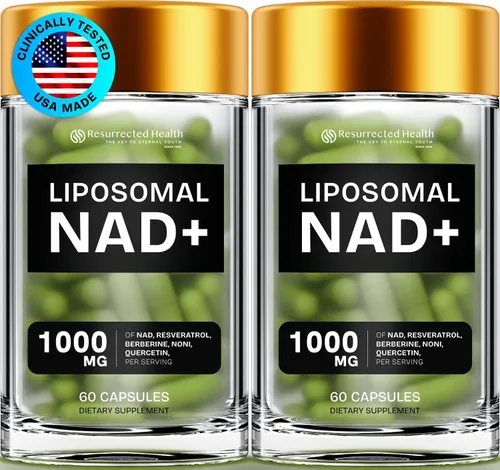 Miniatura 10 de Suplemento liposomal NAD para mujeres con Noni Suplemento de resveratrol NAD 5 en 1 con berberina y quercetina Alternativa al polvo puro NMN