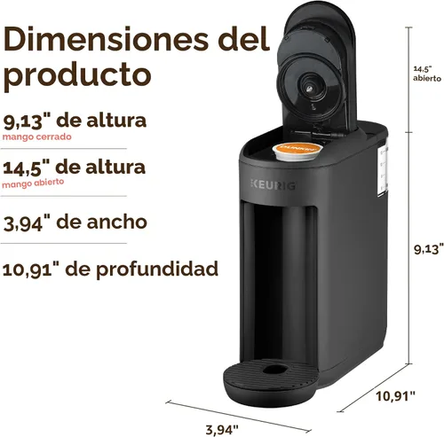 Miniatura 7 de Cafetera Keurig K-Mini Mate de una sola porción – Ultracompacta de 4" de ancho, compatible con tazas de viaje, ideal como regalo navideño para Negro