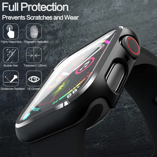 Miniatura 2 de pzoz - Carcasa de 40 mm compatible con Apple Watch Series 6, 5, 4 y SE, tiene protector de pantalla y accesorios, es delgada con bordes protectores