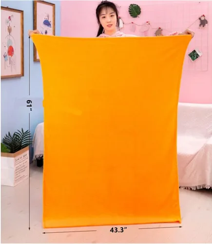 Miniatura 5 de YUDONG Juego de manta y almohada de viaje para niños, adorable almohada multifuncional 3 en 1 de felpa de frutas con diseño calentador de manos