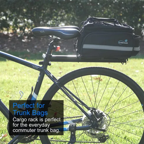 Miniatura 2 de Lumintrail Portaequipajes de bicicleta con capacidad de peso de 20 libras para bolsas de maletero y asa de liberación rápida
