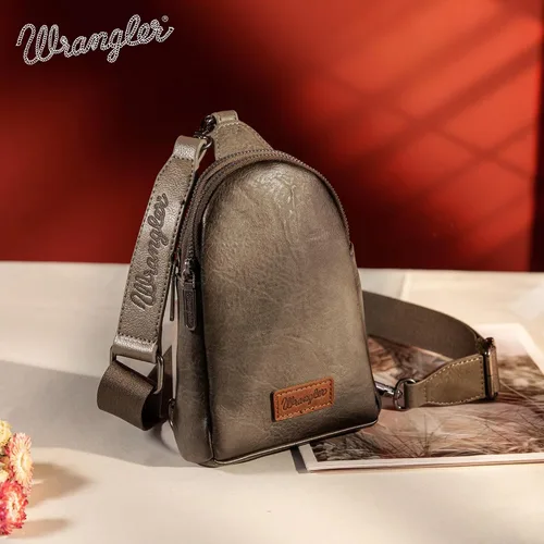 Miniatura 2 de Wrangler Bolso bandolera para mujer con correa desmontable, gris claro (A-Light Gray)