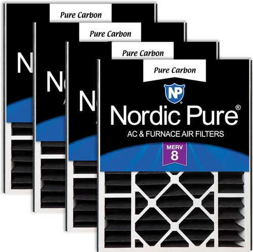 Miniatura 39 de Nordic Pure 20x25x5 (tamaño real: 19 3/4 x 24 1/4 x 4 7/8) Filtro de CA Air Bear MERV 13 Plus Carbon 4 Pack