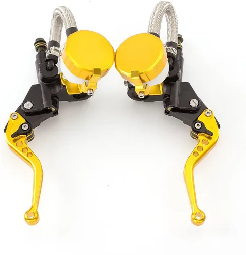 Miniatura 12 de Universal 7/8 "0.866 in motocicleta CNC cilindro maestro doble hidráulico freno embrague palancas kit depósito bomba para 125cc-500cc