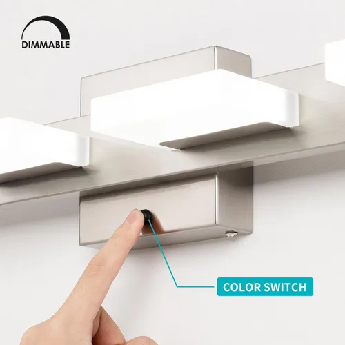 Miniatura 4 de Lámpara LED moderna de tocador de 24.8 pulgadas, 4 luces para iluminación de pared de baño, 23 W, regulable, 3000 K, 4000 K, 5000 K