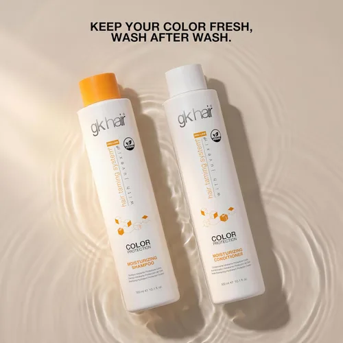 Miniatura 6 de GK HAIR Juego de champú y acondicionador de queratina, champú y acondicionador hidratante sin sulfato para cabello teñido y ligero, fórmula ligera