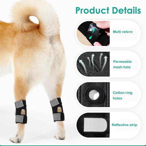 Miniatura 2 de Soporte de pierna de perro para tobillo trasero, soporte de acl para perro para soporte carpiano, manga de pierna de perro para soporte carpiano