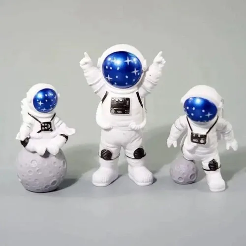Miniatura 9 de Figura de astronauta de resina, estatua, escultura de astronauta, escultura de astronauta, juguetes educativos, adornos de astronauta