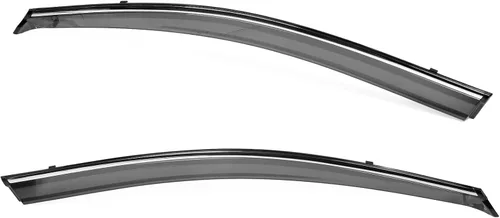 Miniatura 6 de IKON MOTORSPORTS - Visera de ventana compatible con Nissan Altima 2013-2018, policarbonato teñido ahumado y semitransparente con ribete cromado