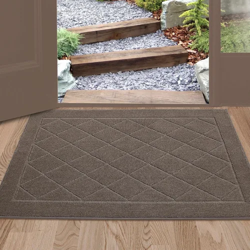 Miniatura 9 de BEQHAUSE Tapete para puerta de 20 x 32 pulgadas, tapete antideslizante para puerta, lavable, tapete para puerta de perro, resistente a las manchas