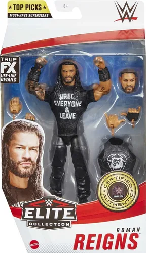 Miniatura 6 de WWE MATTEL Top Picks Elite Roman Reigns - Figura de acción de 6 pulgadas con articulación de lujo para posar y jugar, detalles realistas