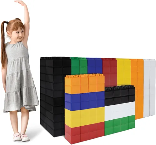 Miniatura 10 de BiggoBlocks Bloques de construcción grandes para niños de 3 a 8 años – Juego Mega de 288 piezas – Juguete STEM para interiores y exteriores