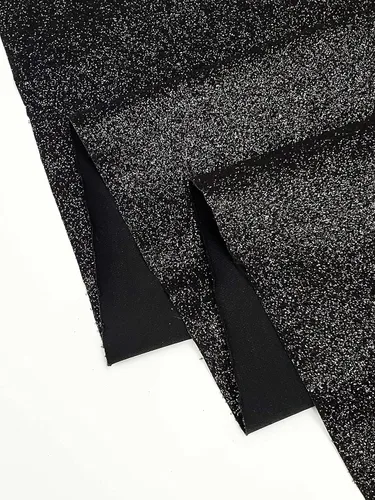 Miniatura 4 de Tela de vinilo elástico con purpurina Stardust para manualidades, 54 pulgadas de ancho, vendido por yardl (negro, purpurina Stardust Stretch)