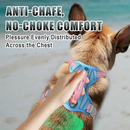 Miniatura 4 de BARKBAY Arnés para Perro Sin Tirones Talla Grande Arnés Reflectante para Perro con Clip Frontal y Asa de Control Fácil para Caminar Entrenar Correr