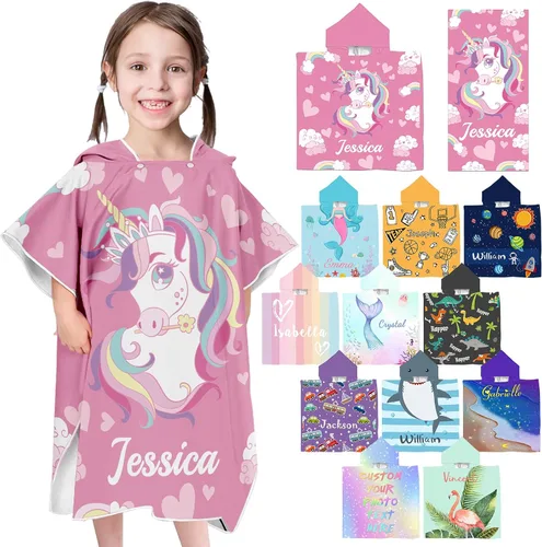 Miniatura 31 de Toallas de playa personalizadas para niños, toallas de playa personalizadas con nombres, regalos personalizados para niños pequeños, niñas