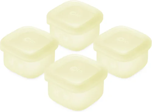 Miniatura 12 de Olababy Contenedores de Almacenamiento de Silicona Clear Sense 4 piezas para Alimentos de Bebé, Snacks, Fórmula, Puré, Salsa y Más Sin Plástico