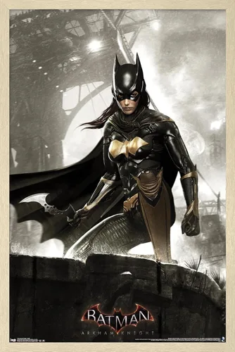 Miniatura 12 de Trends International DC Comics Video Game-Arkham Knight-Batgirl - Póster de pared, 14.72 x 22.37 pulgadas, versión enmarcada de madera de granero