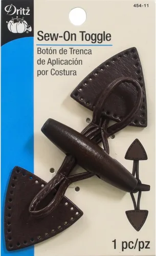Miniatura 5 de Dritz 454-1 Palanca para coser, botón de madera oscura, negro