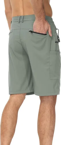 Miniatura 5 de Fjnbbiot Pantalones cortos de verano para hombre, estilo cargo, de secado rápido, pantalones cortos de golf, 7 bolsillos, Waterproff