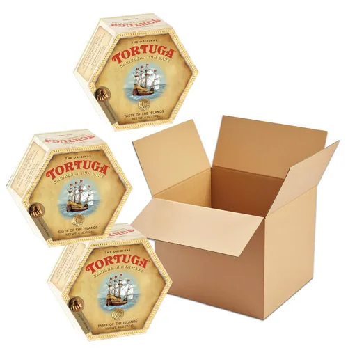 TORTUGA Caribbean Classic Golden Original Ron Cake – 4 onzas – Caja de 60 – Regalo gourmet para cesta de regalo de alimentos, cesta de regalo de