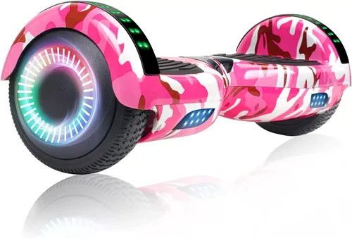 Miniatura 3 de SISIGAD Scooters for Kids Ages 7-12, with Built-in Bluetooth Speaker and 6.5" Colorful Lights Wheels, Safety Certified Self Balancing Scooter H4-rosa
