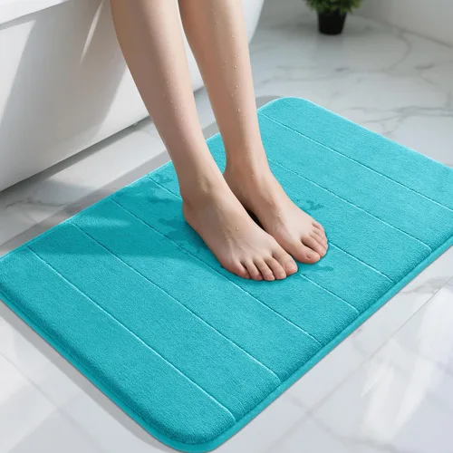 Miniatura 115 de Yimobra Tapete de baño de espuma viscoelástica, súper suave, absorbente, antideslizante, de secado rápido, lavable a máquina, tapete para bañera