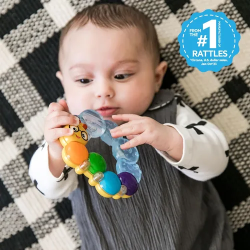 Miniatura 2 de Baby Einstein Teether-Pillar Rattle and Chill - Juguete para dentición, a partir de 3 meses