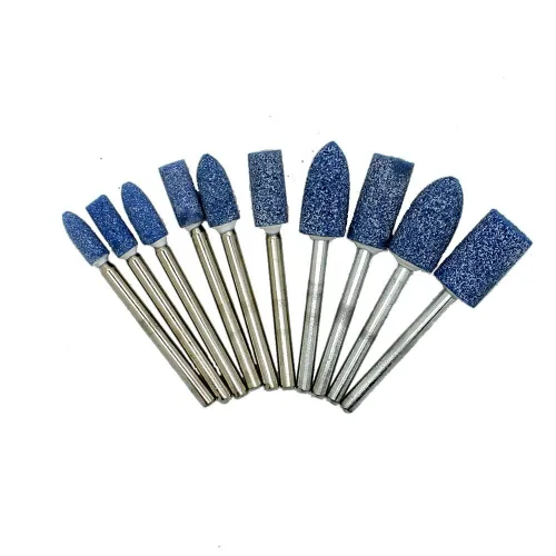 Miniatura 3 de 100 piezas de pulido de cerámica pulido cabeza de pulido de piedra de cerámica montado abrasivo vástago 1/8 pulgadas compatible con accesorios