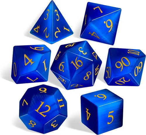 Miniatura 29 de LUCKY-M Juego de dados de piedras preciosas DND, juego de dados de mazmorras y dragones, juegos de dados RPG, accesorios de regalo