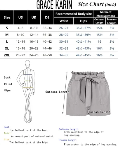 Miniatura 6 de GRACE KARIN Womens Summer Shorts High Waist Working Shorts with Pockets