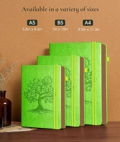Miniatura 2 de Diario vintage de cuero, cuaderno rayado de 300 páginas con páginas numeradas, cuaderno A5 para mujeres y hombres, diario de viaje, diario