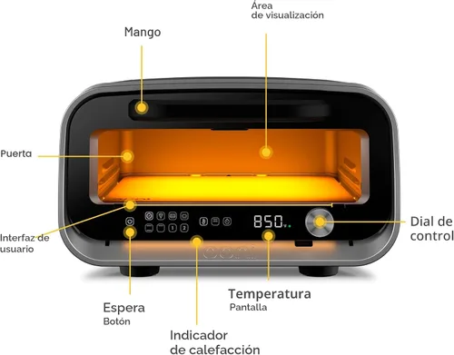 Miniatura 2 de Ooni Volt 2 - Horno eléctrico de pizza para interiores, horno tostador eléctrico versátil para encimera, cocina pizzas de 12 pulgadas y más