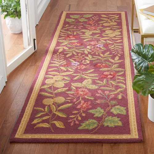 Miniatura 15 de SAFAVIEH Chelsea Collection - Alfombra decorativa de 1 pies 8 pulgadas x 2 pies 6 pulgadas, color negro, lana de campo francesa enganchada a mano