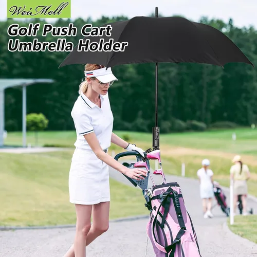 Miniatura 7 de Soporte de paraguas de carrito de golf resistente ajustable en 180° para cochecito, bicicleta, silla de ruedas, silla de ruedas, silla de playa